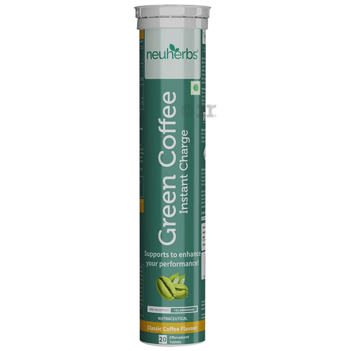 Neuherbs Green Coffee Instant Charge Effervescent Tablet Classic Coffee