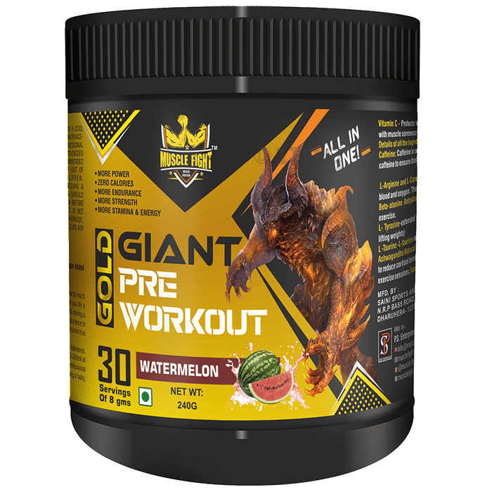 Muscle Fight Gold Giant Pre Workout Watermelon