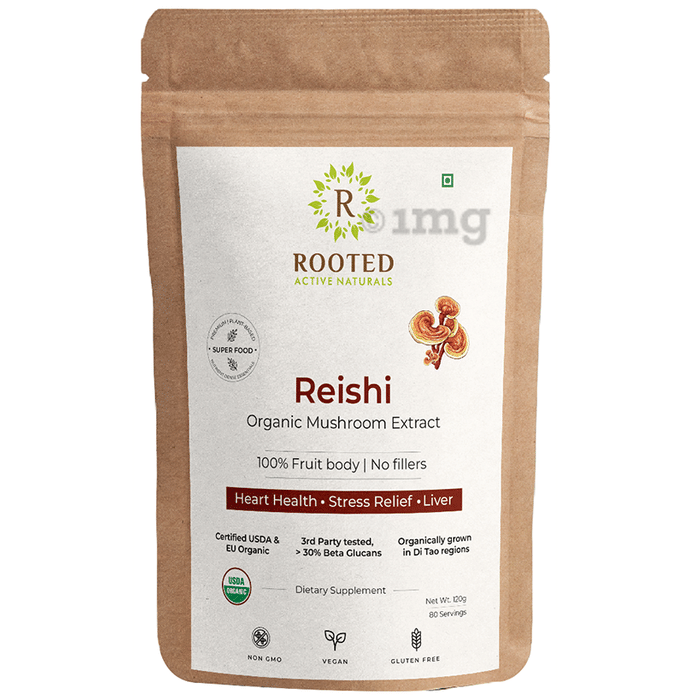 Rooted Active Naturals Reishi Mushroom Extract Powder