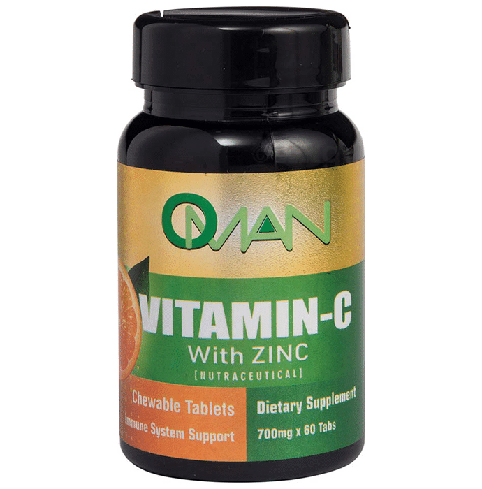 Oman Vitamin-C with Zinc Chewable Tablet
