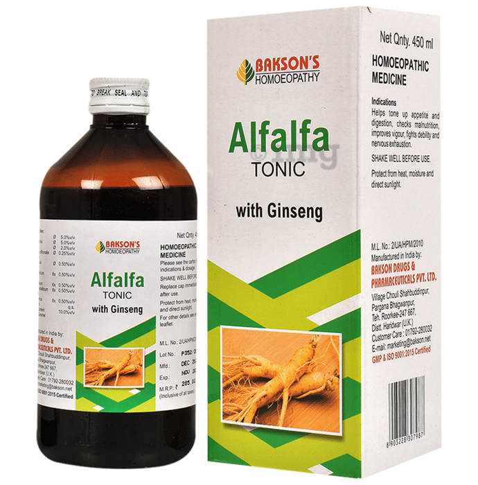 Bakson's Homeopathy Alfalfa Tonic with Ginseng