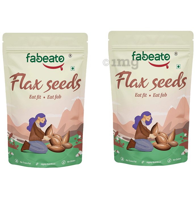 Fabeato Flax Seeds (250gm Each) | Fibre Rich | Hair Growth | Weight Loss