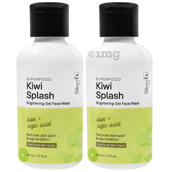 Skin Fx Superfood Kiwi Splash Brightening Gel Face Wash (100ml Each)
