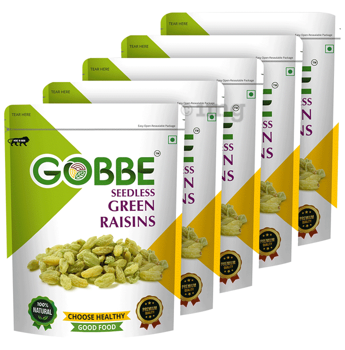 Gobbe Green Raisins (200gm Each)