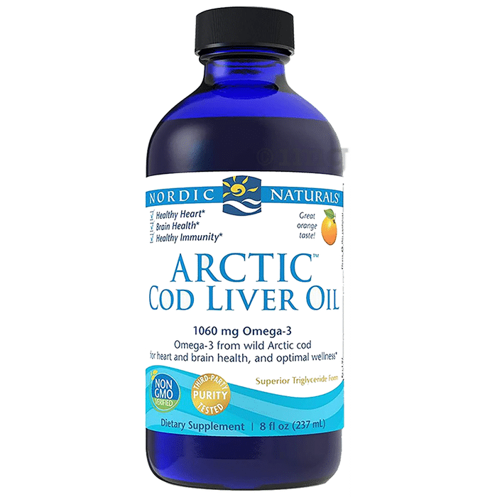 Nordic Naturals Arctic Cod Liver 1060mg Omega 3 for Heart & Brain Health Orange