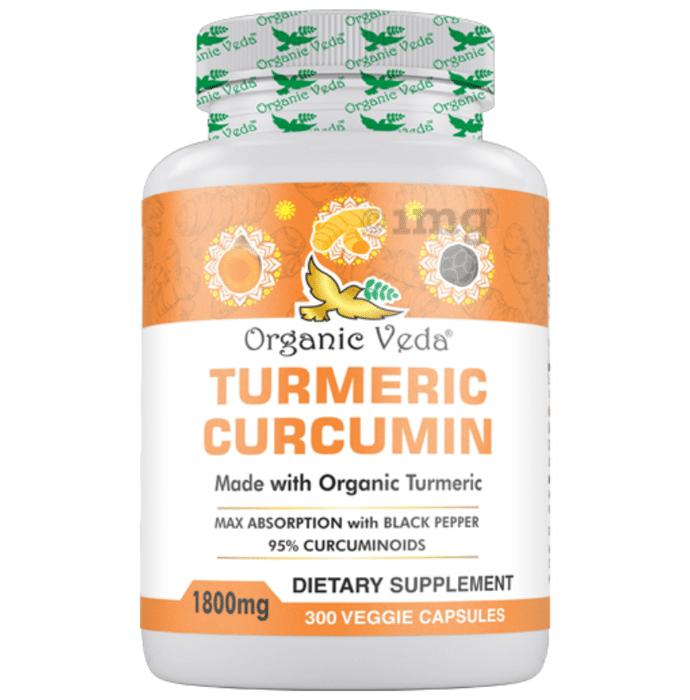 Organic Veda Turmeric Curcumin Veggie Capsule