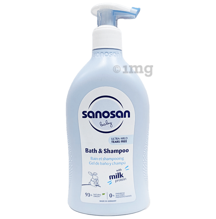 Sanosan Baby Bath & Shampoo for Mild Cleansing | SLS/SLES & Paraben-Free