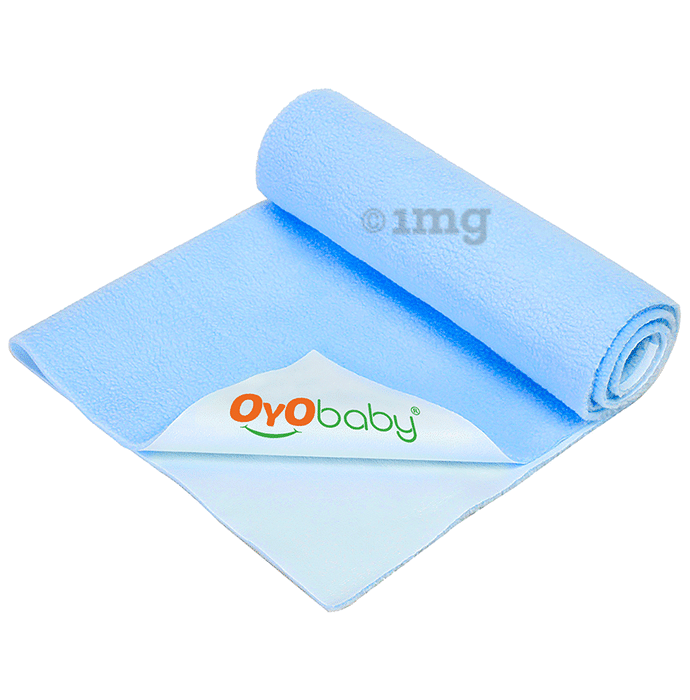 Oyo Baby Waterproof Bed Protector Baby Dry Sheet Large Blue