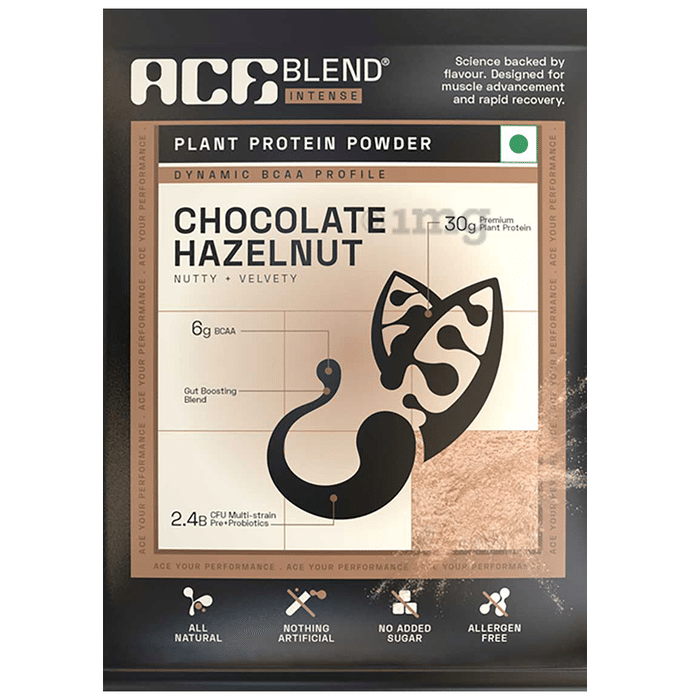 Ace Blend Intense 30g Vegan Plant Protein Powder with BCAA Chocolate Hazelnut