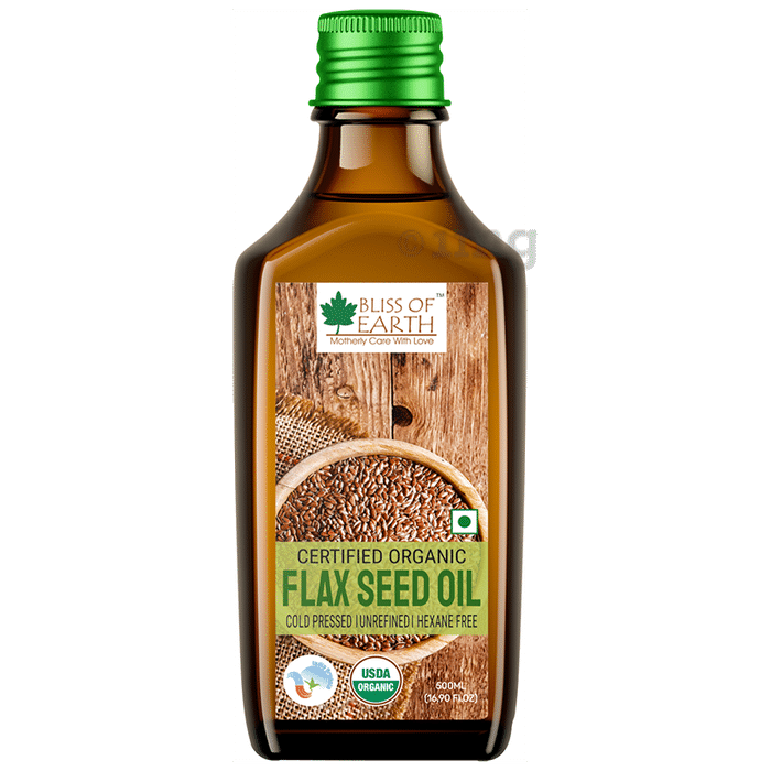 Bliss of Earth Certified Organic Flax Seed Oil