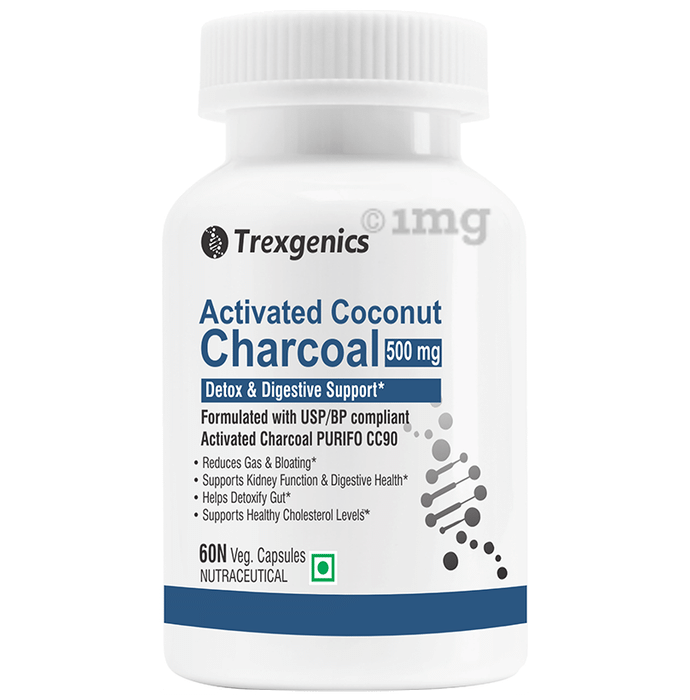 Trexgenics Activated Coconut Charcoal 500mg Capsule