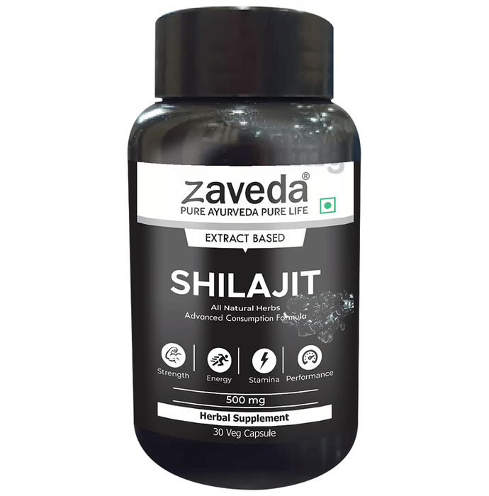 Zaveda Shilajit 500mg Veg Capsules