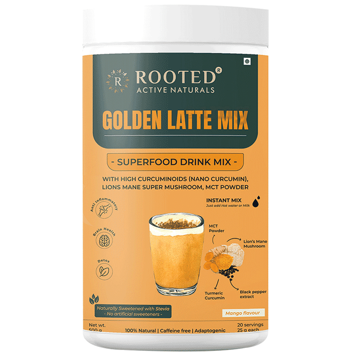 Rooted Active Naturals Golden Latte Mix Mango Flavour