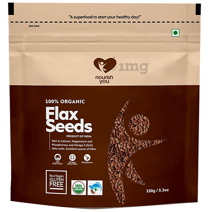 Nourish You 100% Organic Flax Seeds Gluten Free