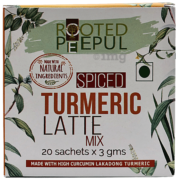 Rooted Peepul Spiced Turmeric Latte Mix Sachet (3gm Each)