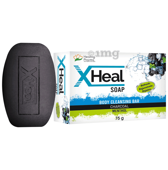 Healing Pharma X Heal Soap (75gm Each) Charcoal Menthol