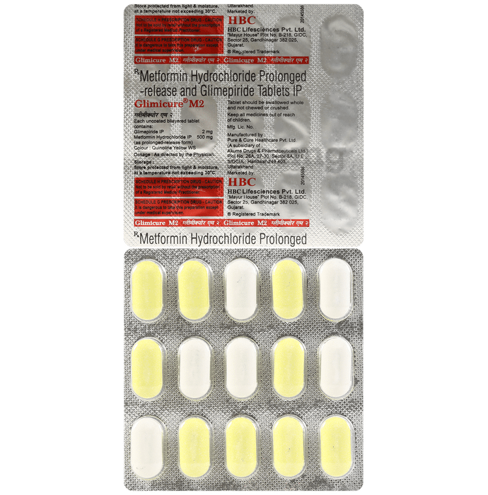 Glimicure M 2mg/500mg Tablet