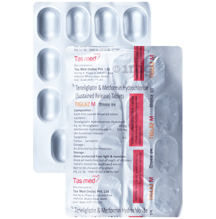 Tiglaz M 500mg/20mg Tablet
