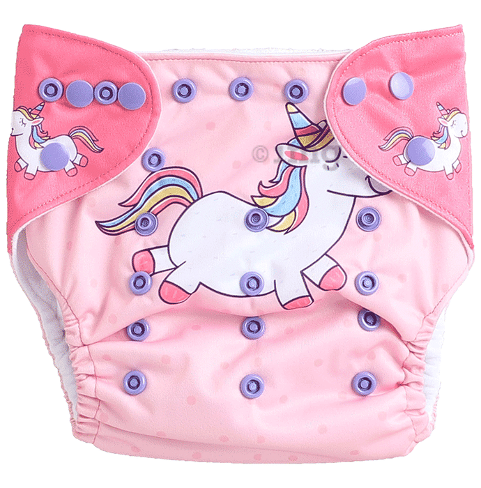 Polka Tots Soft Cloth Diaper for 2 to 24 Months Baby Unicorn Design