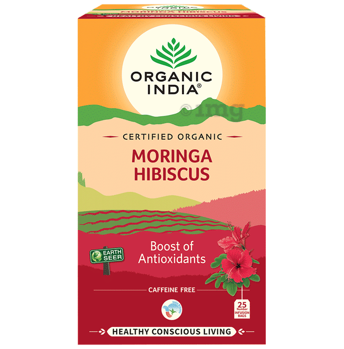 Organic India Moringa Hibiscus Green Tea