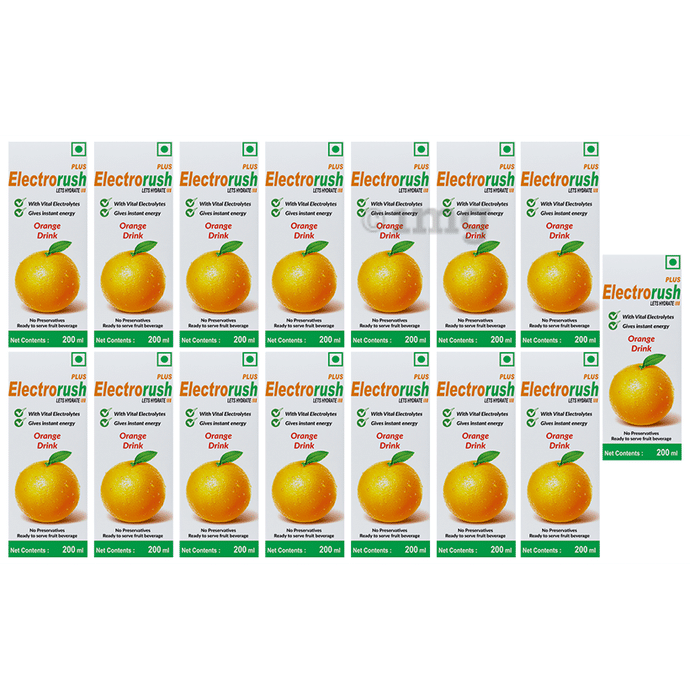 Electrorush Plus Drink Pack (200ml Each) Orange