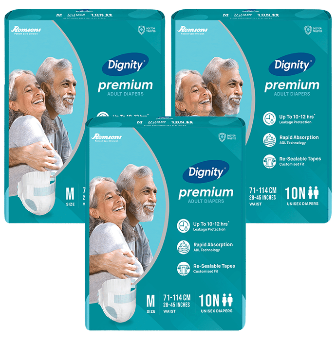 Dignity Premium Adult Diaper (10 Each) Medium