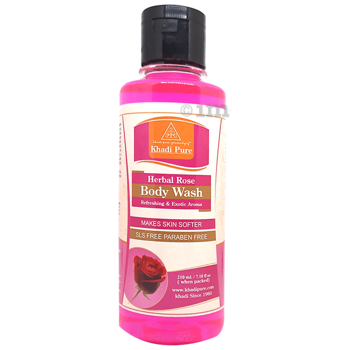 Khadi Pure Herbal Rose Body Wash SLS-Paraben Free
