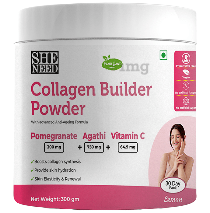SheNeed Plant Based Collagen Builder Powder Lemon
