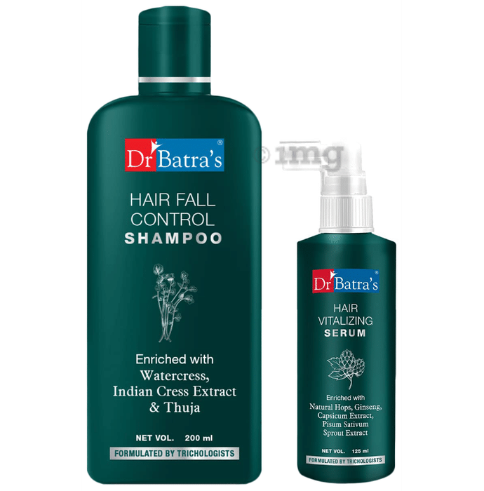 Dr Batra's Combo Pack of Hair Vitalizing Serum 125ml and Hair Fall Control Shampoo 200ml