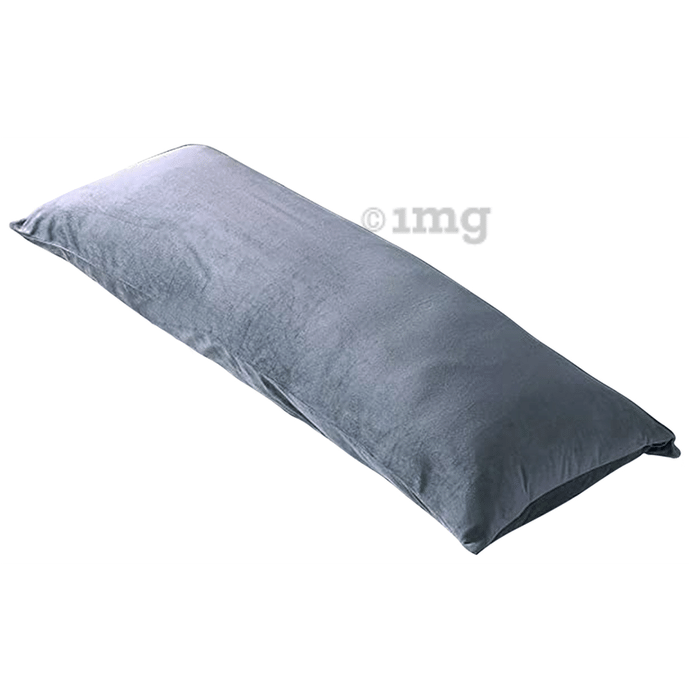 Sleepsia Full Body Pillow with Removable Washable Cover with Zipper Grey
