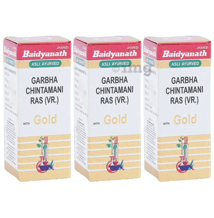 Baidyanath (Jhansi) Garbha Chintamani Ras (Vr.) with Gold Tablet (25 Each)