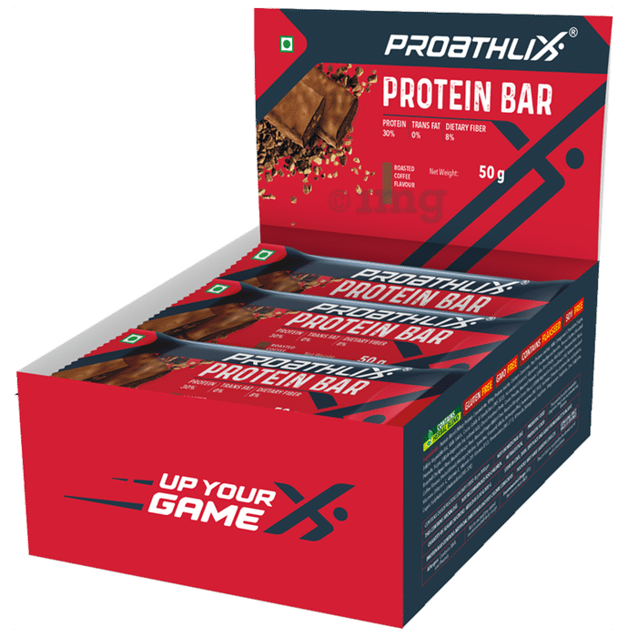 Proathlix Protein Bar (50gm Each) | Flavour Roasted Coffee