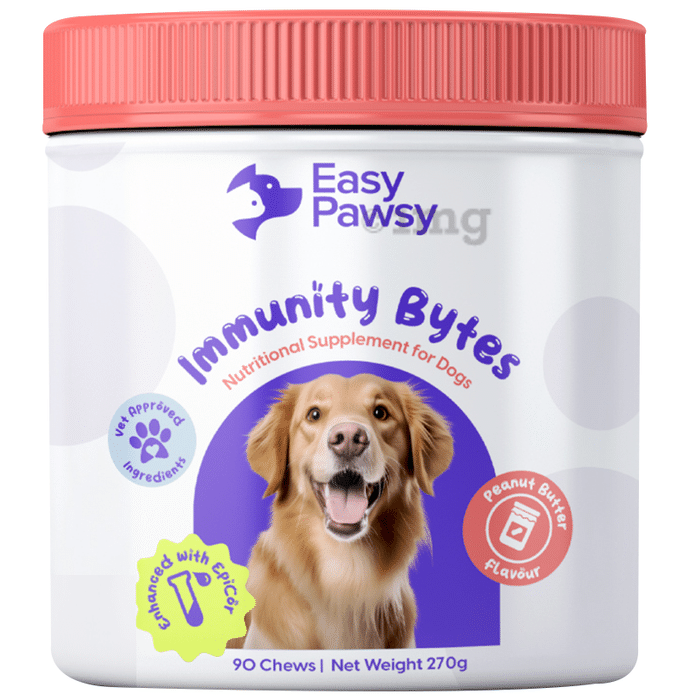 Easy Pawsy Immunity Bytes Functional Supplements for Dogs Peanut Butter