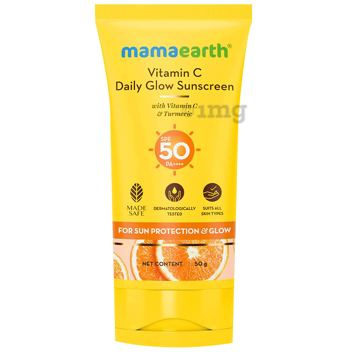 Mamaearth Vitamin C Daily Glow Sunscreen SPF 50 PA+++