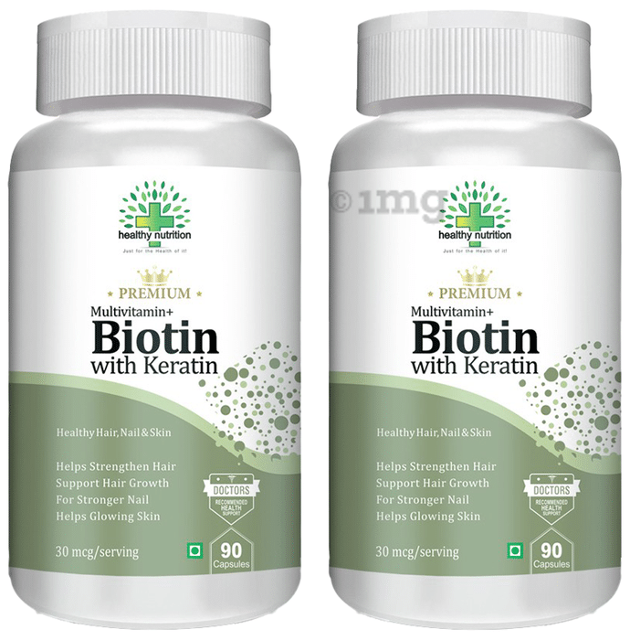 Healthy Nutrition Multivitamin + Biotin with Keratin Capsule (90 Each)