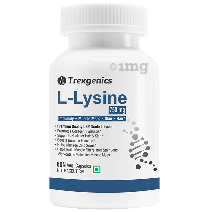 Trexgenics L-Lysine 750mg Veg Capsules