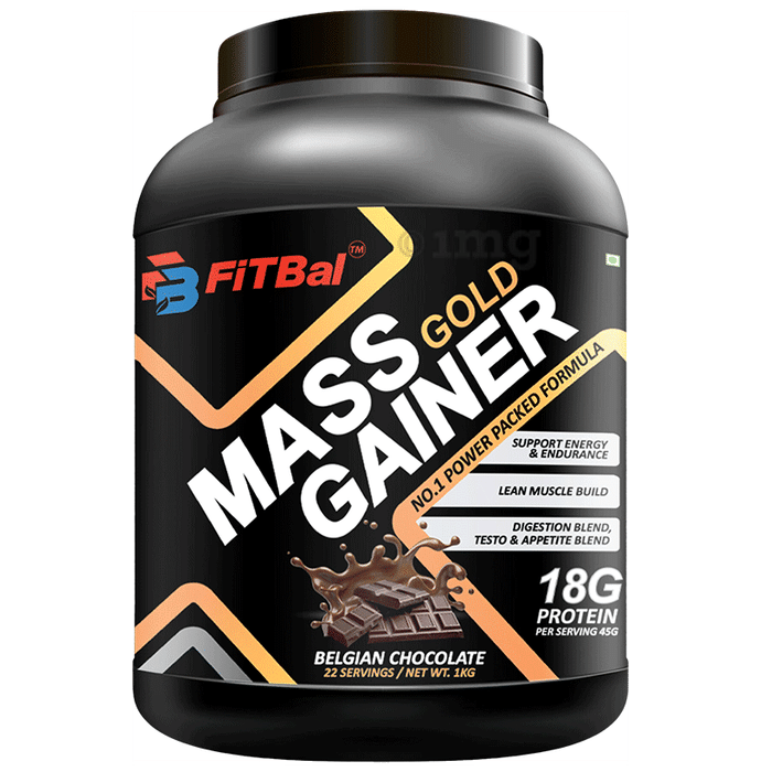 Fitbal Mass Gainer Gold Protein Powder Belgian Chocolate