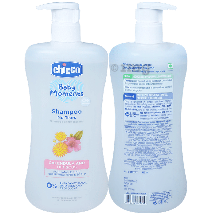 Chicco Baby Moments NO-Tears Shampoo Calendula and Hibiscus