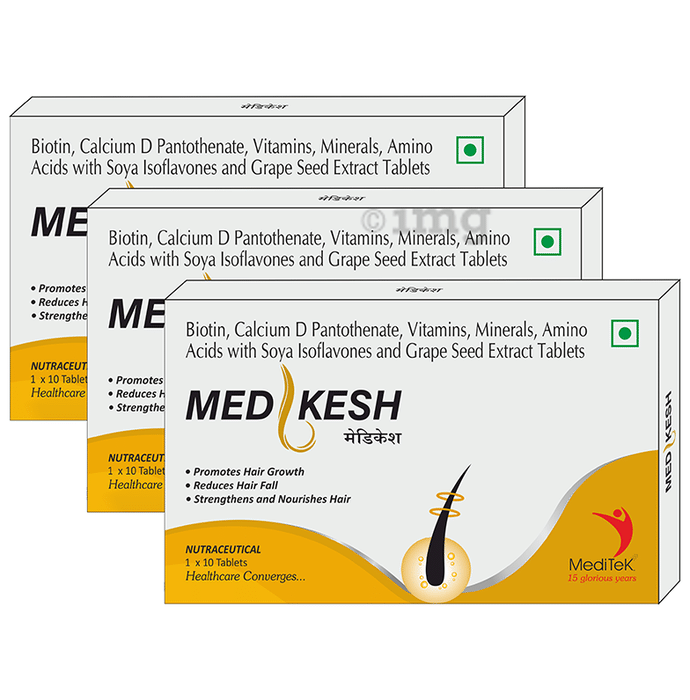 Meditek Med Kesh Tablet for Strong Healthy Hair (10 Each)