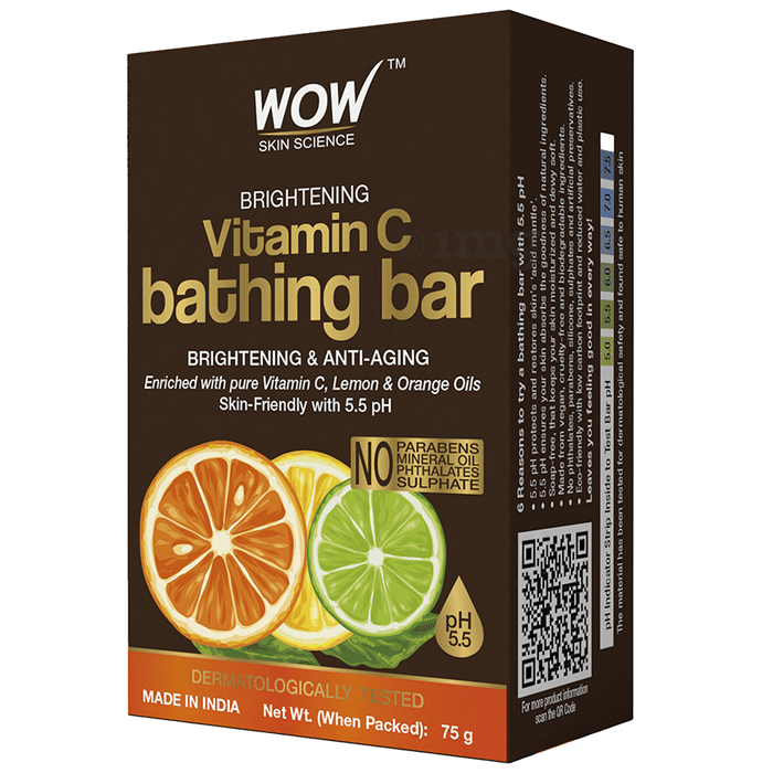 WOW Skin Science Brightening Vitamin C Bathing Bar (75gm Each)
