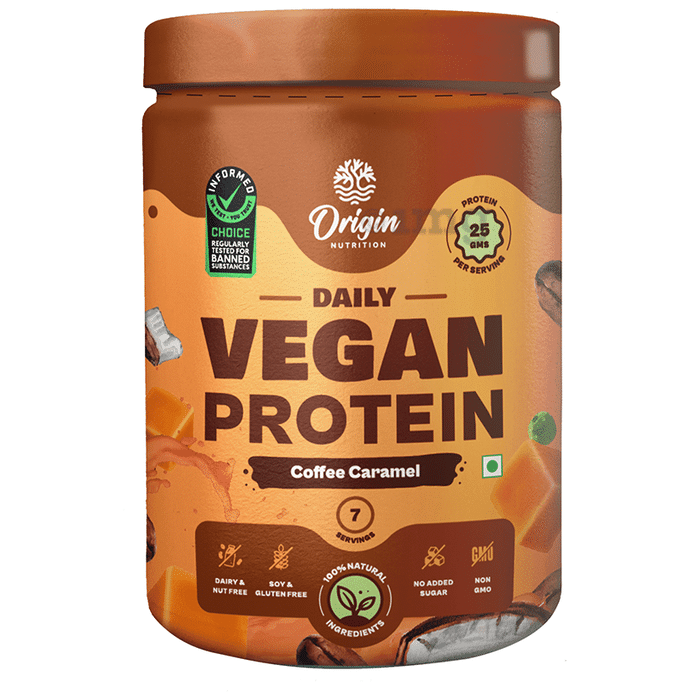 Origin Nutrition Vegan Plant Protein Powder Coffee Caramel