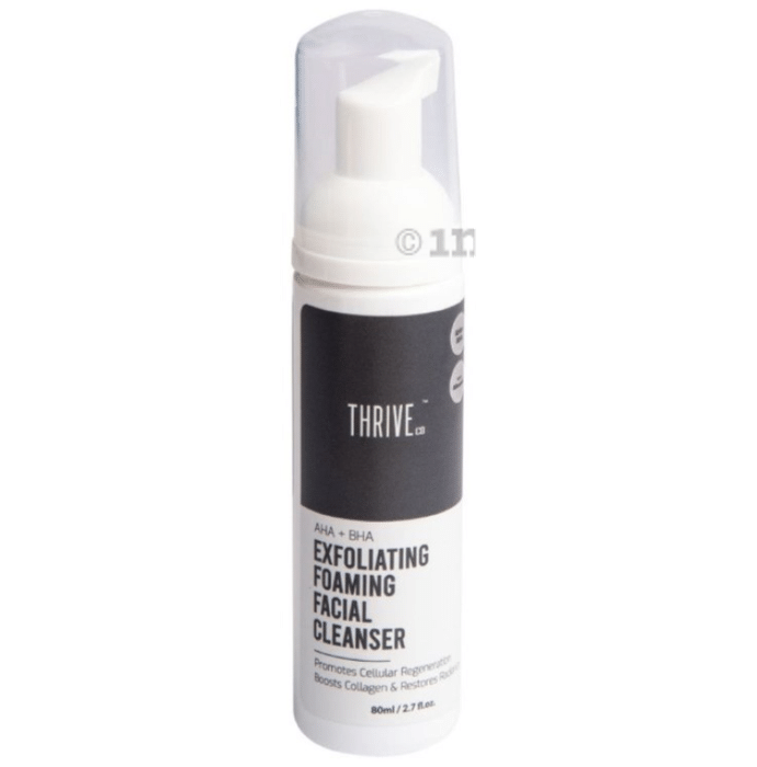 ThriveCo Exfoliating Foaming Facial Cleanser with Aha+Bha
