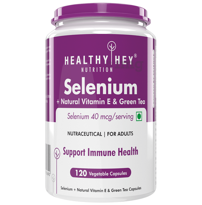 HealthyHey Nutrition Selenium+Natural Vitamin E Vegetable Capsule