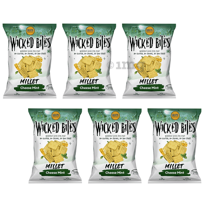 Grami Superfoods Wicked Bites Packet (30gm Each) Cheesy Mint
