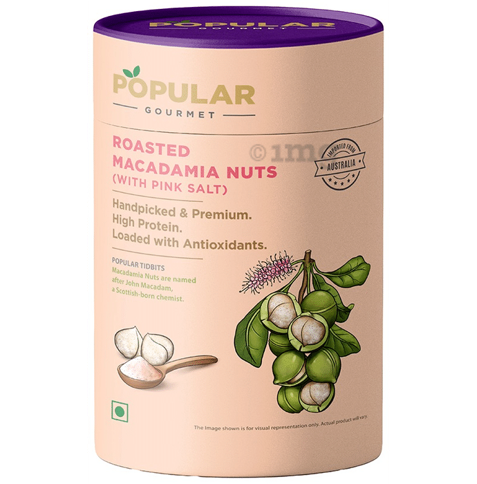 Popular Essentials Roasted Macadamia Nuts with Pink Salt