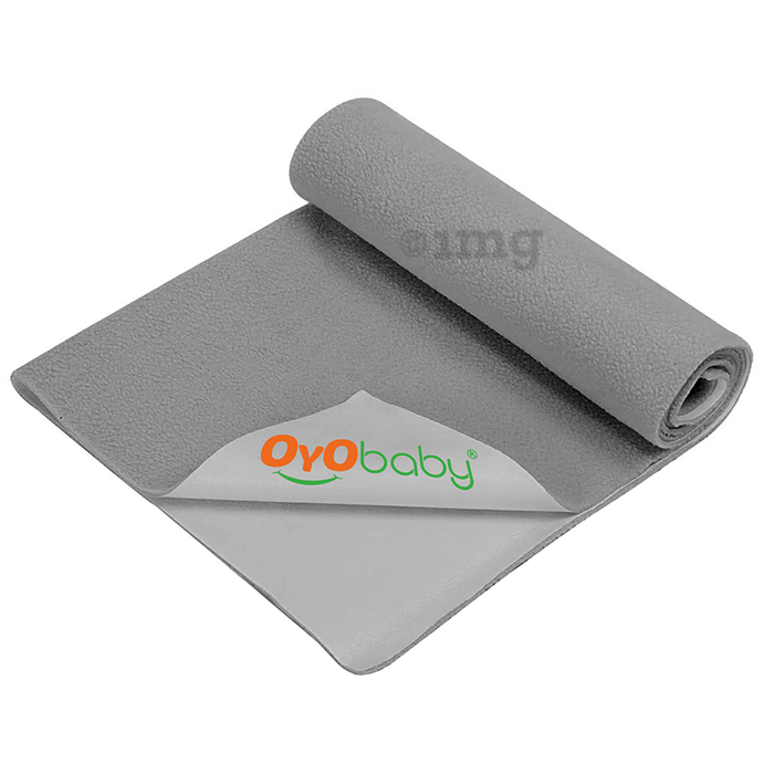 Oyo Baby Waterproof Bed Protector Baby Dry Sheet Small Grey