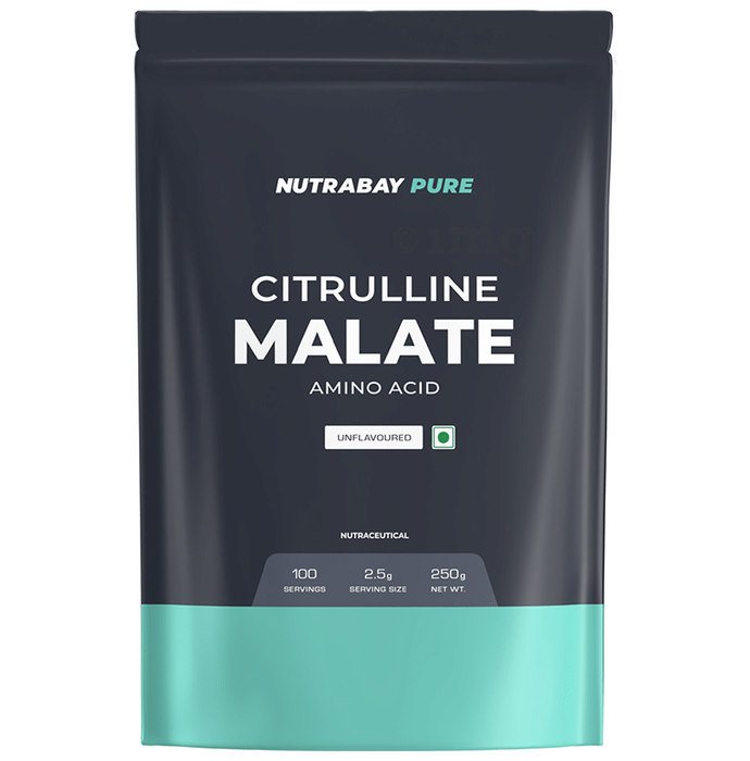 Nutrabay Citrulline Malate Amino Acid for Muscle Recovery & Endurance | Unflavoured