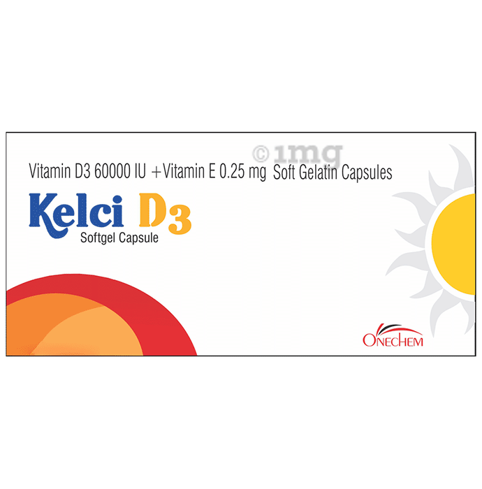 Kelci D3 Softgel Capsule: Buy strip of 4.0 soft gelatin capsules at ...