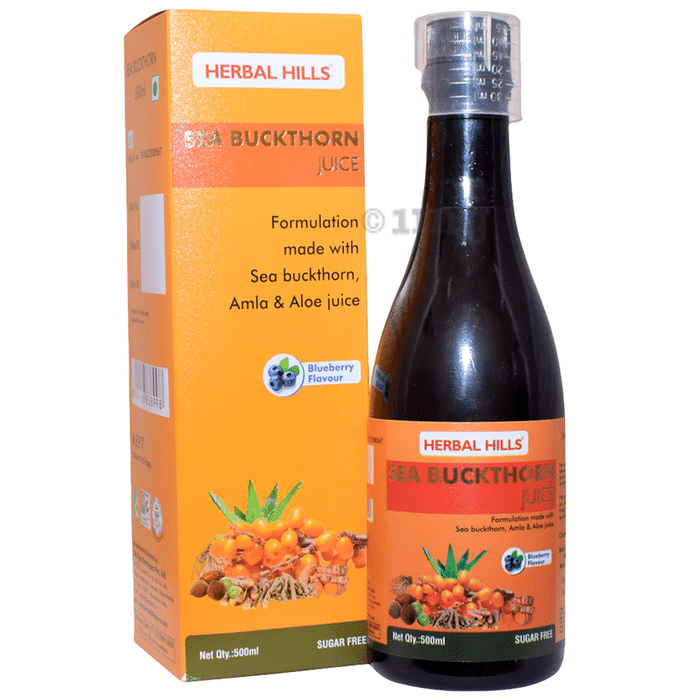 Herbal Hills Sea Buckthoran Juice Blueberry Sugar Free