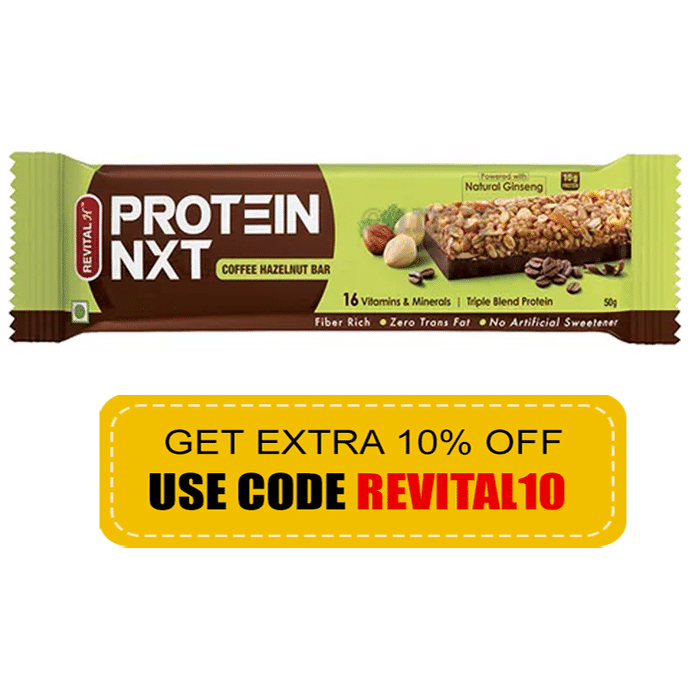 Revital H Protein NXT Bar (50gm Each) Coffee Hazelnut